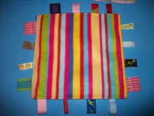 Taggies Infant Baby Sensory Security Blankie Lovey 2 Sided - Stripes, Circles