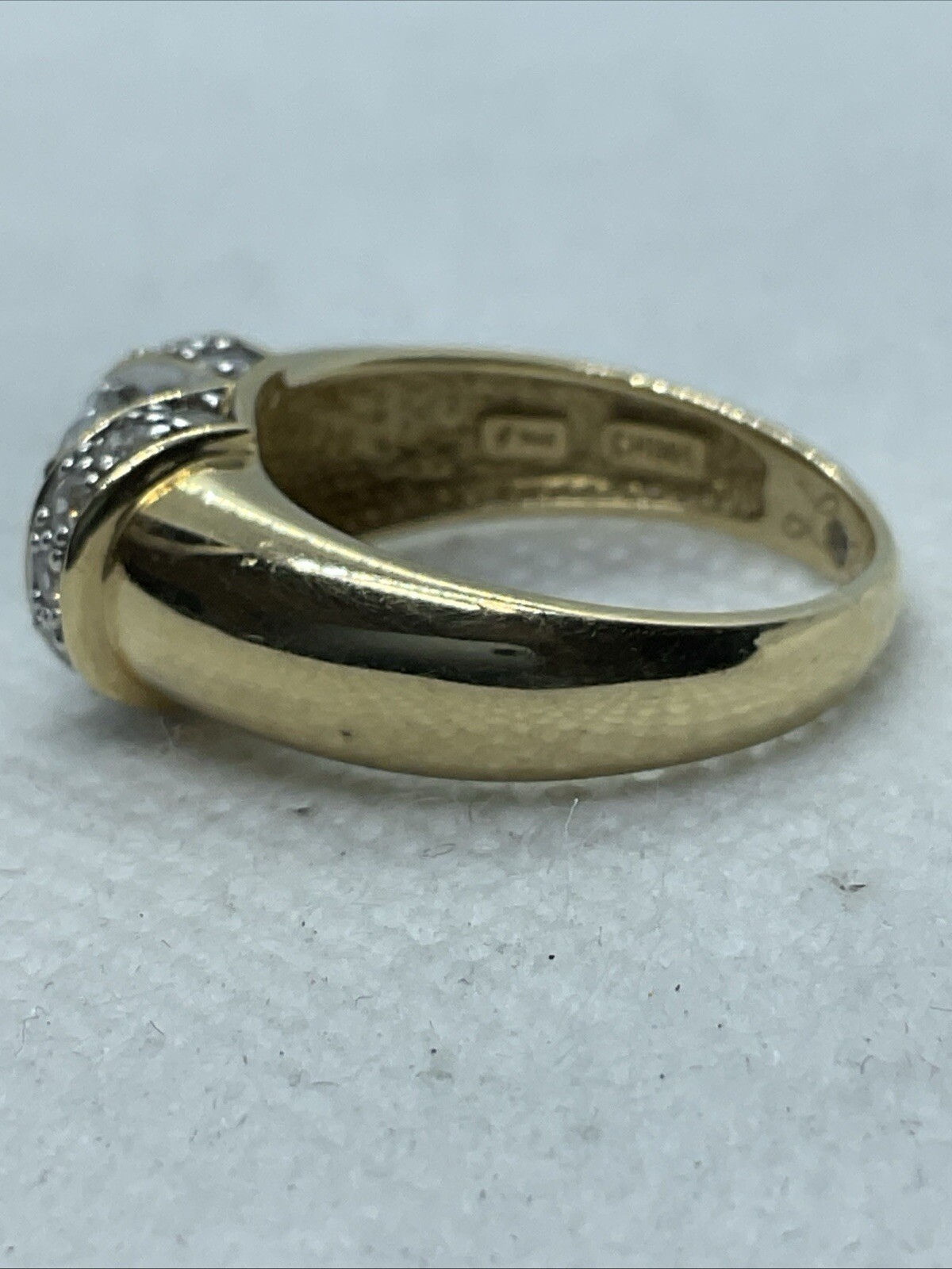 AWESOME Solid 14K Yellow Gold Solitaire White CZ … - image 6