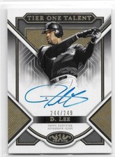 2023 Topps Tier One Derrek Lee Signature Talent Auto /249 Marlins Autograph