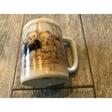 Otagiri Porcelain Teddy Sitting by Window Bears Coffee Tea Mug Japan Vintage New