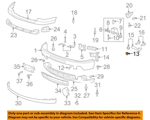 GM OEM FRONT BUMPER-Outer Reinforcement Nut 11516781 - Picture 1 of 2