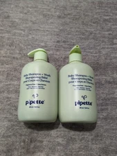 Pipette Baby Shampoo and Body Wash - Vanilla + Ylang Ylang Tear-Free 2 PACK