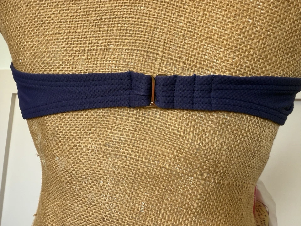 Top de bikini Betsy Johnson púrpura bandeau para mujer talla mediana NUEVO traje de baño playa piscina Foto 3 de 4