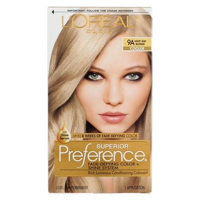 3 Pack L'Oreal Paris Superior Preference Fade Defying Hair Color, Light Ash B...