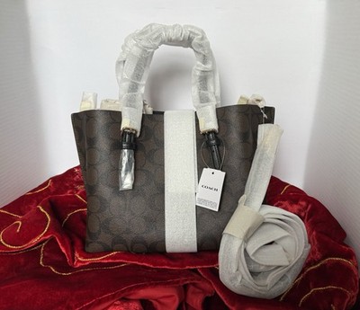 Coach C4250 Mollie Tote 25 Double Face Signature Canvas&leather