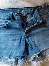 American Eagle Outfitters Stretch Frayed Denim Shorts 6