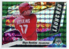 2021 Panini Mosaic Launched Green Mosaic Prizm Rhys Hoskins #L5