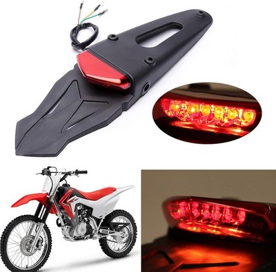 Rear Fender Mount Red LED Tail Light Brake Lamp Turn Signals Lice Color: Red#1