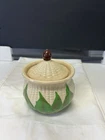 Shawnee Pottery Corn King Sugar Bowl and Lid Set #78 Vintage