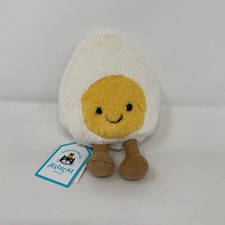 Jellycat Amuseables Happy Boiled Egg Small Plush White/Yellow