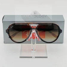 Ray-Ban Cats 5000 Gradient Lens Gloss Tortoise Frame Sunglasses RB4125 710/51