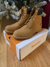 NEW Timberland 6 Inch Boot Wheat Nubuck Premium TB010061-713 Men's US Sz 9-11