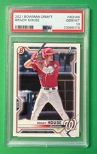 2021 Bowman Draft BRADY HOUSE 1st Prospect #BD186 PSA 10 Gem Mint Nationals