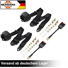 2x Cintura Automatica a 3 Punti Cintura di Sicurezza Nera Frusta con Prova E DE