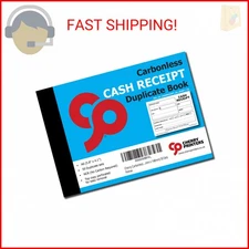 Cherry Carbonless Cash Receipt Book, 2-Part, with Loose-Leaf Writing Shield, A6 