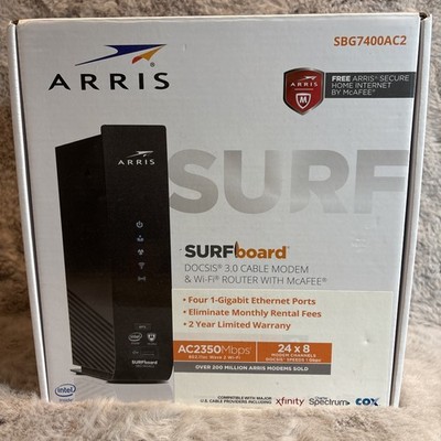 ARRIS SURFboard 2350 Mbps 4 Port 10000 Mbps Cable Modem and Wi-Fi Router...