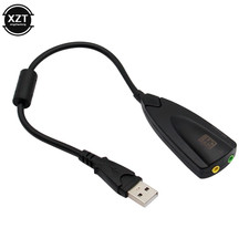 External USB Sound Card 7.1 Adapter 5HV2 USB to 3D CH Sound Antimagnetic Audio H