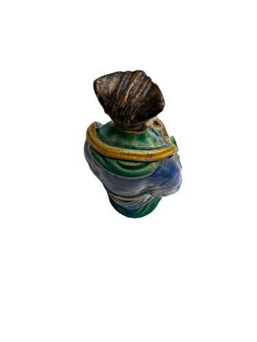 Vintage Handmade Chinese Mudman Figurine Wise Man Holding Book Hand Painted 5” - Picture 12 of 19
