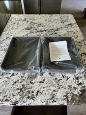 Armory by Castle - Leatherette Two Stackable Paper Trays Desk Organizer