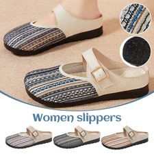 Women Sandals Mesh Backless Slides Non-Slip Soft Sole Casual Shoes for Summer