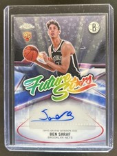 2025-26 Topps Chrome Ben Saraf Future Stars Auto RC Rookie #FS-BS Nets