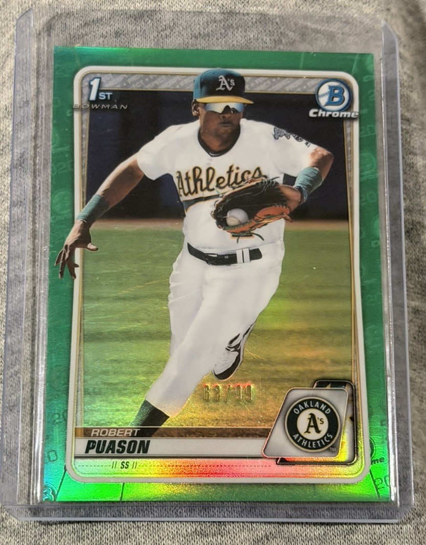 2020 Bowman Chrome Prospects Green Refractor /99 Robert Puason #BCP-145 8vc