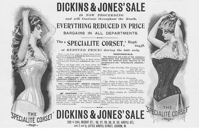 Dickins & Jones The Specialite Korsett - Viktorianische Werbung 1900