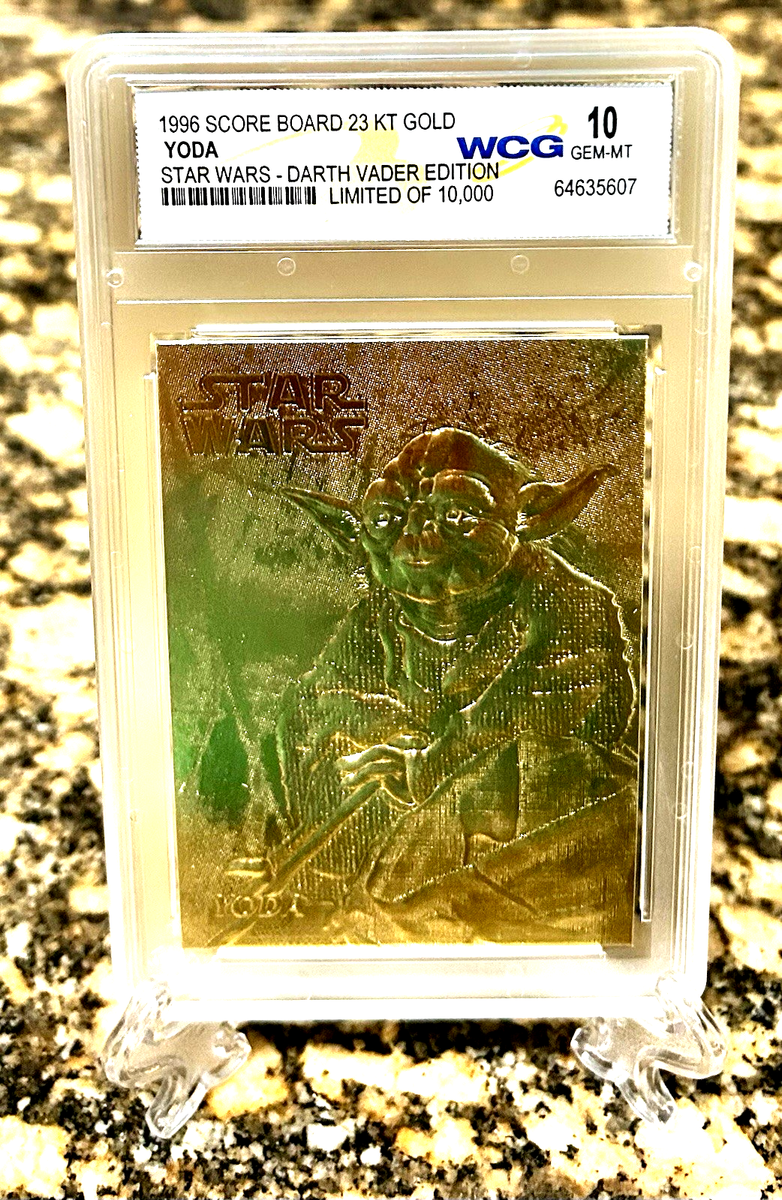 YODA 1996 Star Wars-Darth Vader Limited Edition GRADED GEM-MT 10 23 KT GOLD  CARD