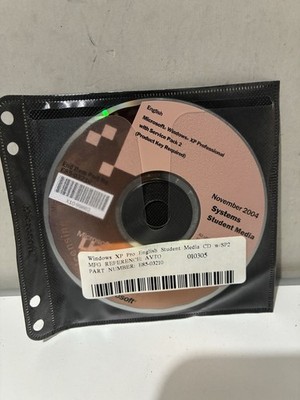 Microsoft Windows XP Professional Student Media CD Service Pack 2 X64 E85-03210