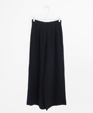 Vintage 80s 90s Zelda Black Crepe Acetate Rayon Wide Leg Pants size 4