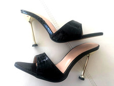  NEUE TOP  Mules, High Heels, Schwarz, Gr. 40