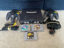 Nintendo 64 N64 Console Bundle 3x Games 2x Controllers Black Expansion Pak Mario