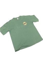 Lucky Brand Shirt Mens One Size Him 2XL Green Logo Graphic Y2K VTG Made in USA