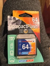 Vintage Dane-Elec 64 MB CompactFlash Memory Card