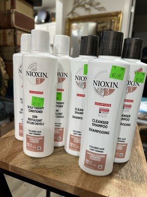 3 Sets Nioxin 3 Shampoo & Scalp Conditioner Color Treated Hair Light Thinning