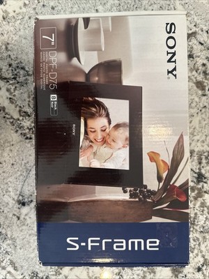 Sony DPF-D75 7'' Color Digital LCD Photo Frame Tested And Works, No Power Cord