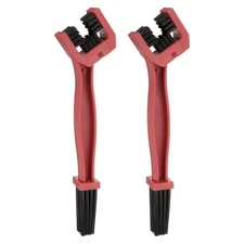 2Pcs Bicycle Chain Cleaning Tool Brush Bike Clean Brush Kit for Cleaning, Red