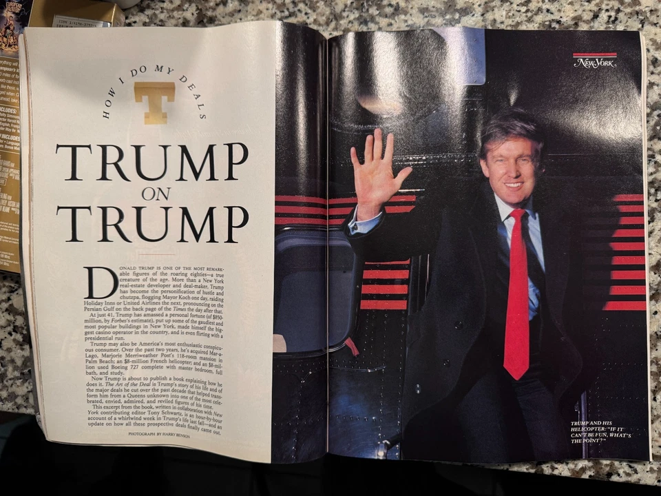 New York Magazine - Donald Trump "Art of the Deal"  16 pages November 1987 - Image 3 of 3