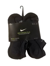  SX6898 010 Nike Everyday Plus Cushioned 6 Pack No Show Socks sz L 8-12 A11