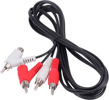 RCA Piggyback Extension Cable 5Ft 2 Male to 2 Male