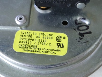 Carrier Bryant TRIDELTA PPS10007-2116 Air Pressure Switch