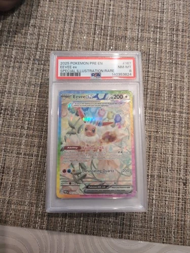 Pokemon Eevee ex Special Illustration Rare 167/131 Prismatic Evolutions PSA 8