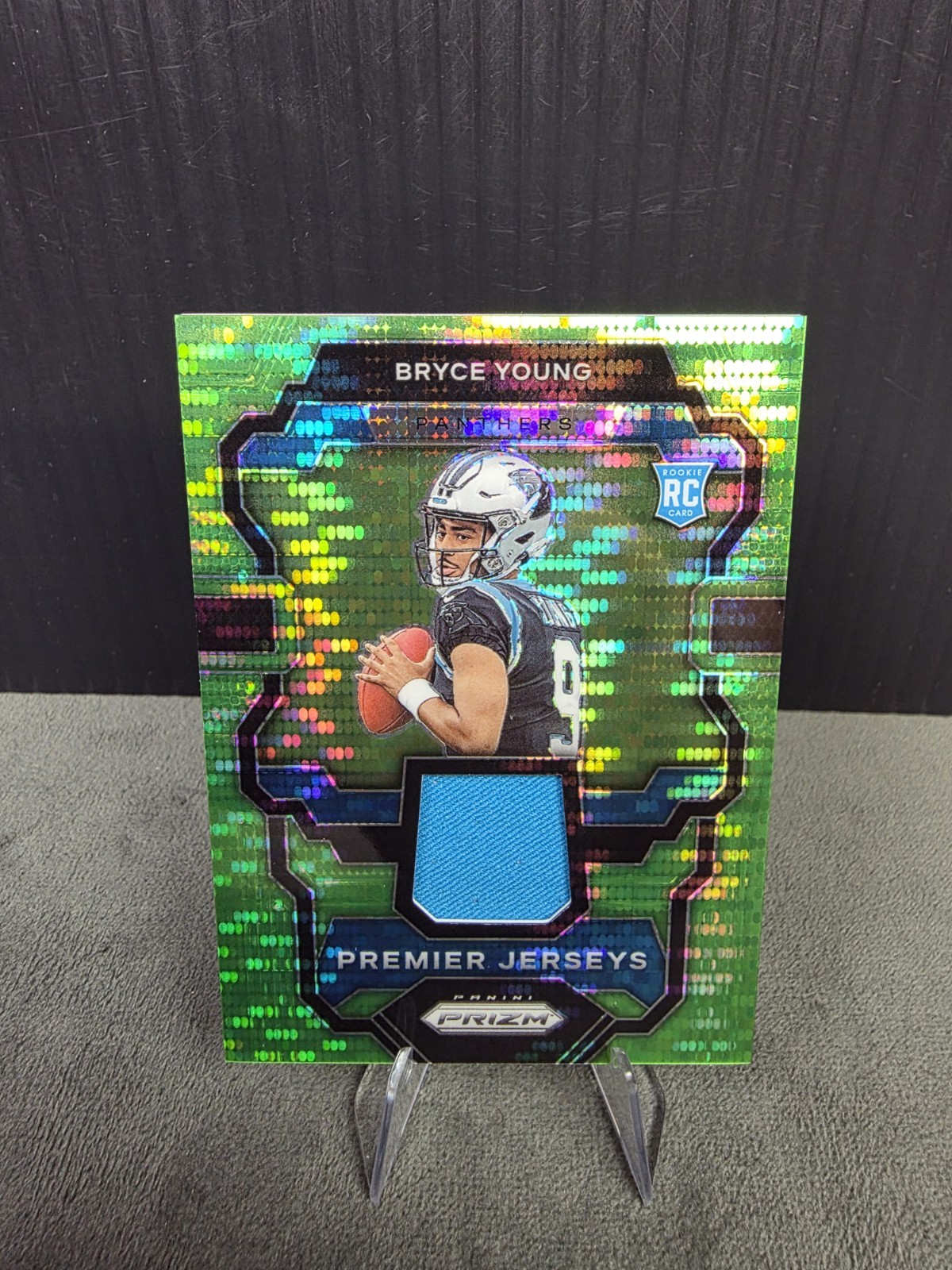 2023 Panini Prizm - Premier Jerseys Bryce Young #PJ-BY Neon Green Pulsar...