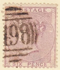 GB SG70 QV 1855 6d PALE LILAC GU IN MANCHESTER 498
