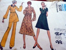 LOVELY VTG 1970s DRESS PANTS Sewing Pattern 12/34