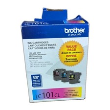 Genuine Brother LC-101 Color Ink Cartridges-for MFC-J470DW J870DW-OEM-3PK