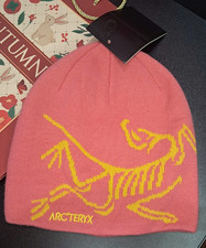 Arc  teryx Bird Head Toque Beanie Pink Wool Ski Hiking Winter Hat Unisex - NWT