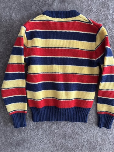 Polo Ralph Lauren Izod Lacoste Sweaters Boys 7 Stripes Cotton Lot 2 Preppy Vtg - Picture 16 of 16