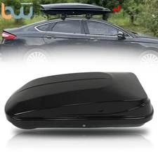 Storage Box Vehicle Roof Top Duty ABS W/2 Keys 14 Cubic Feet Cargo Luggage Black