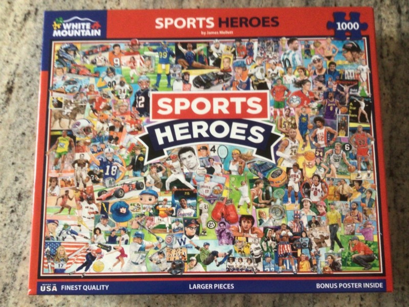 1000 Piece Jigsaw Puzzle by White Mountain Puzzles “Sports Heroes”